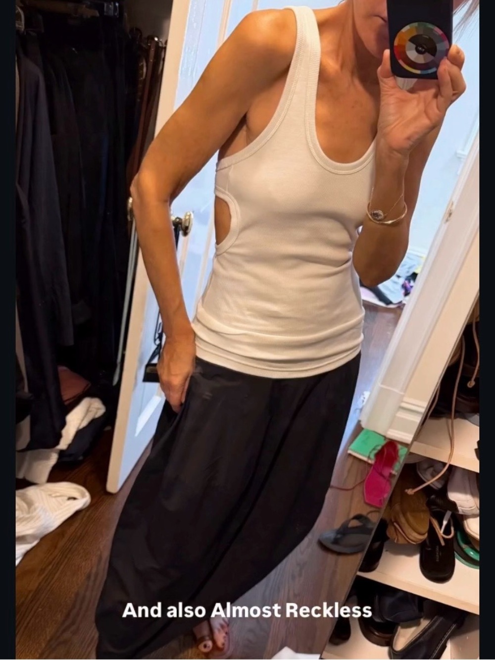 Tibi Ribbed Cut-Out Bodysuit Sleeveless‎ White Stretch Size Medium